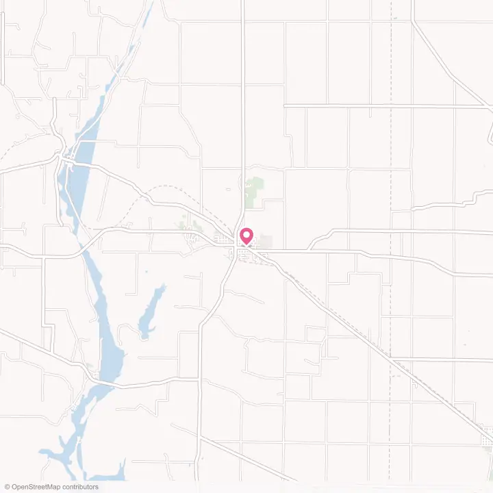 Map of the flower delivery area in Liberty, Indiana