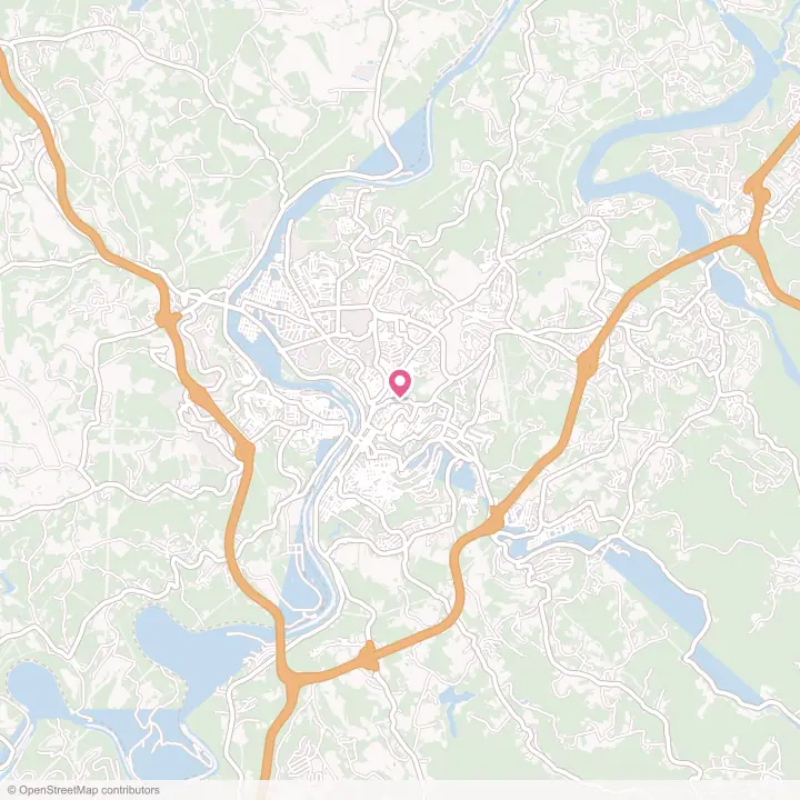 Map of the flower delivery area in Morgantown, West Virginia