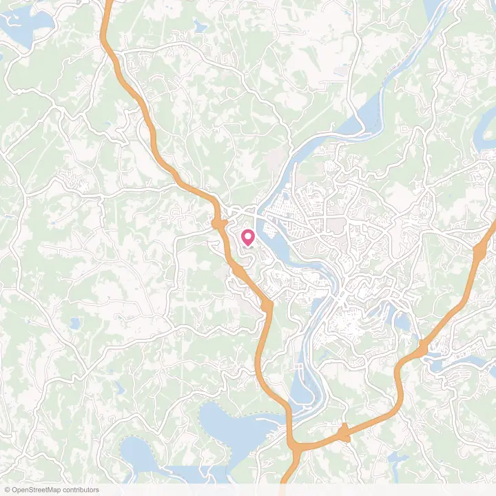 Map of the flower delivery area in Granville, West Virginia
