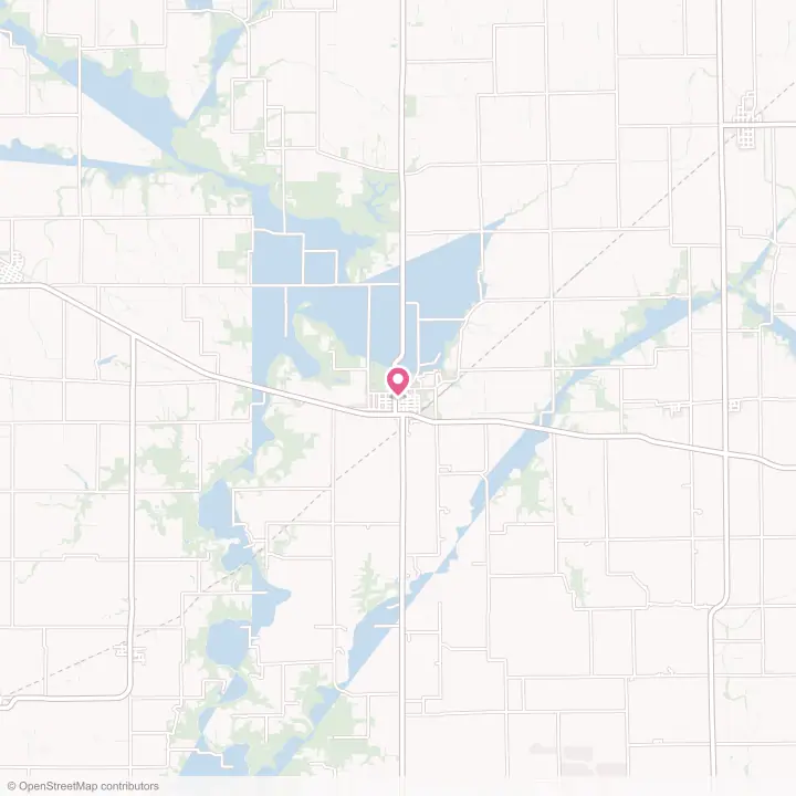 Map of the flower delivery area in Oakland, Illinois