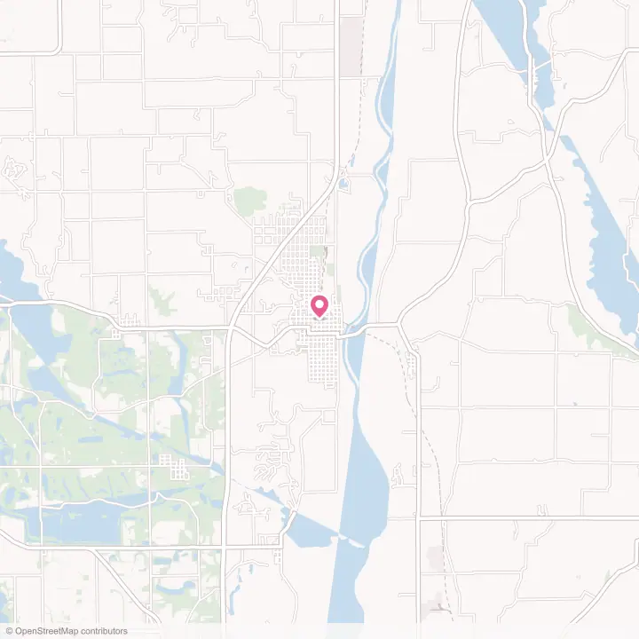 Map of the flower delivery area in Clinton, Indiana