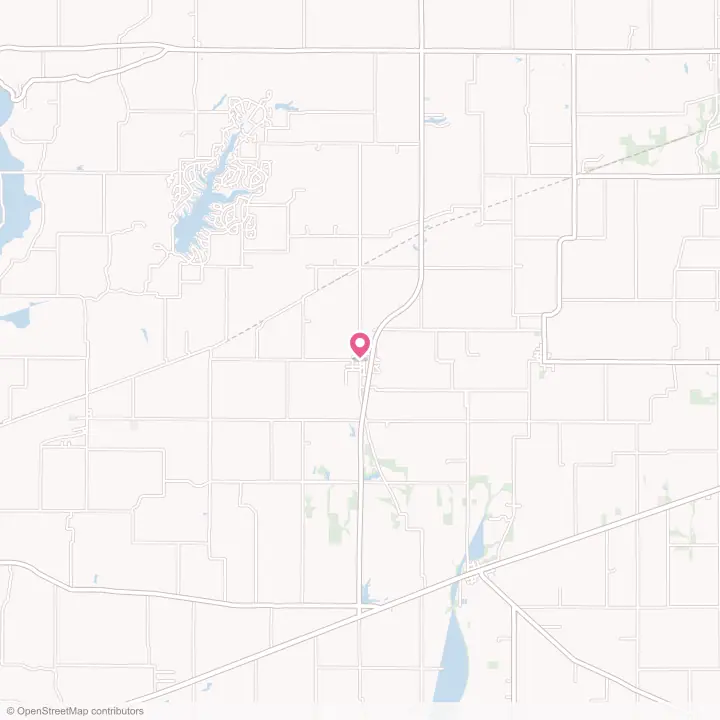 Map of the flower delivery area in Coatesville, Indiana