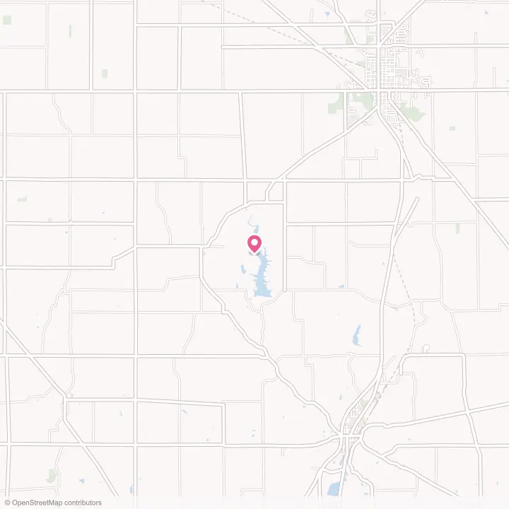 Map of the flower delivery area in Lake Lakengren, Ohio