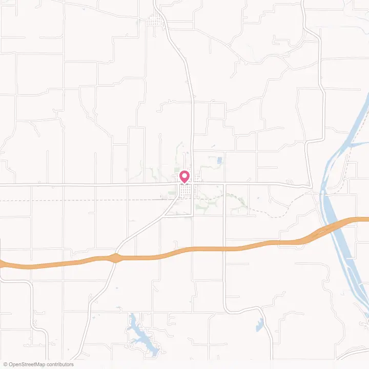 Map of the flower delivery area in Griggsville, Illinois