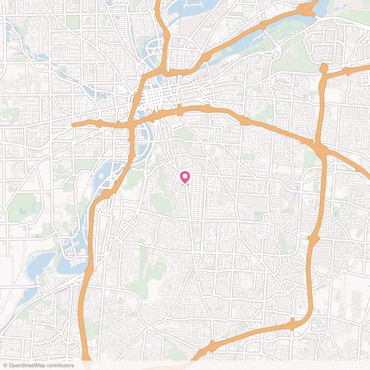 Map of the flower delivery area in Oakwood, Ohio