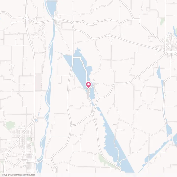 Map of the flower delivery area in Mecca, Indiana