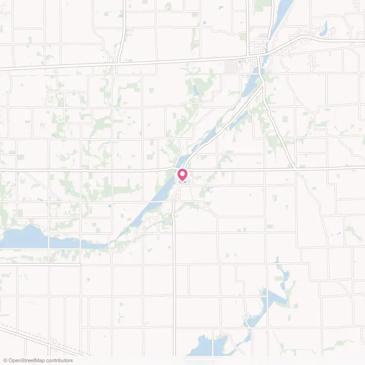 Map of the flower delivery area in Carthage, Indiana