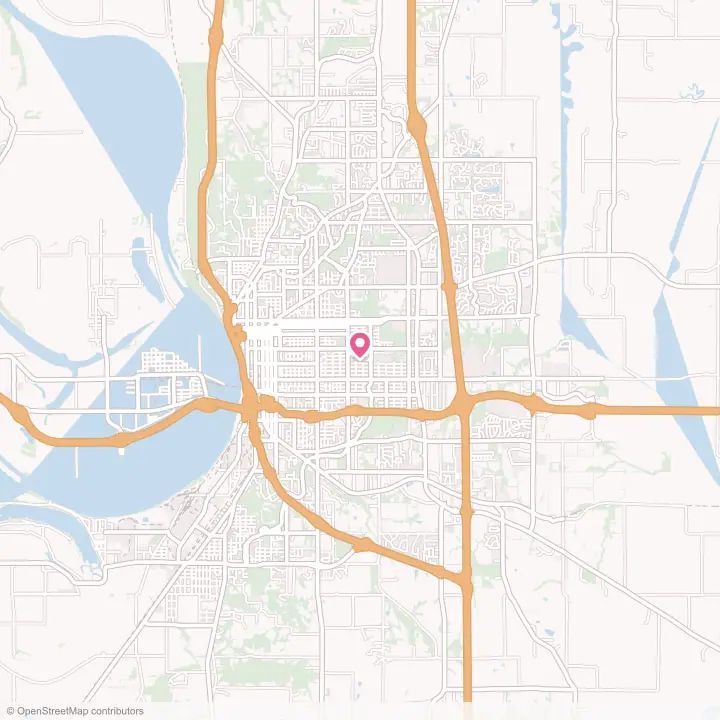 Map of the flower delivery area in St. Joseph, Missouri