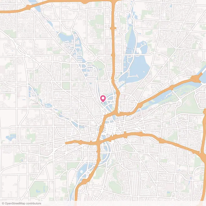 Map of the flower delivery area in Dayton, Ohio