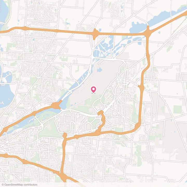 Map of the flower delivery area in Wright-Patterson AFB, Ohio