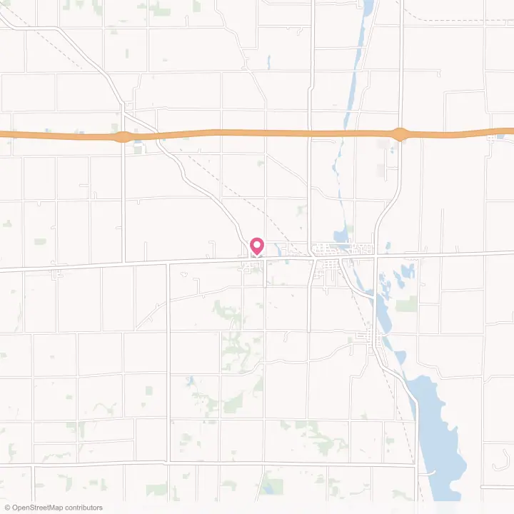 Map of the flower delivery area in Dublin, Indiana