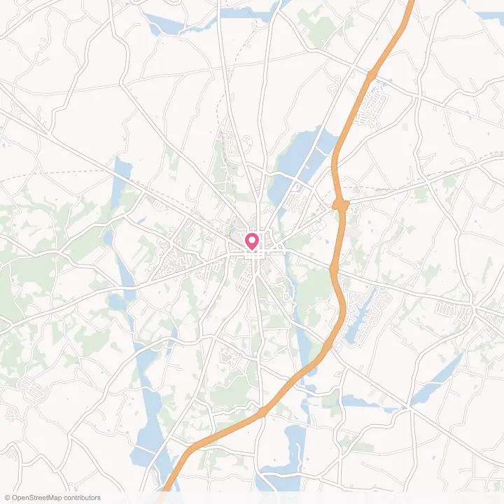 Map of the flower delivery area in Gettysburg, Pennsylvania