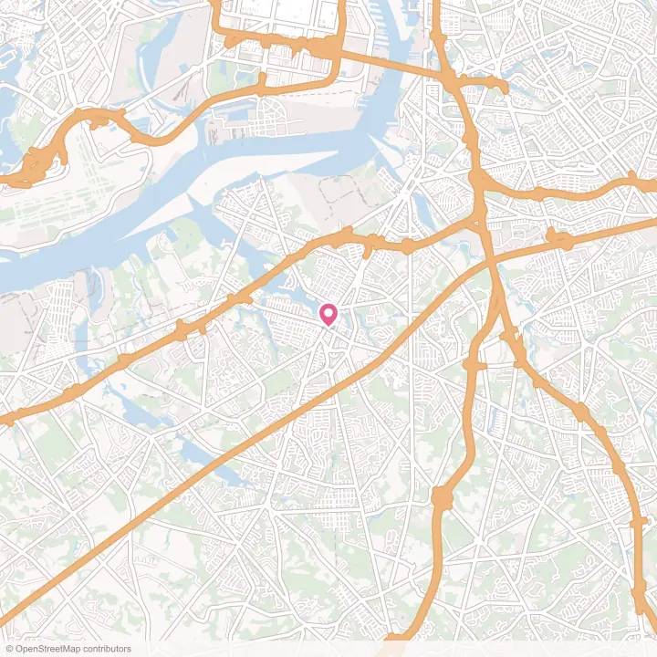 Map of the flower delivery area in Woodbury, New Jersey