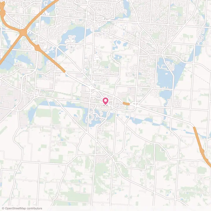 Map of the flower delivery area in Canal Winchester, Ohio