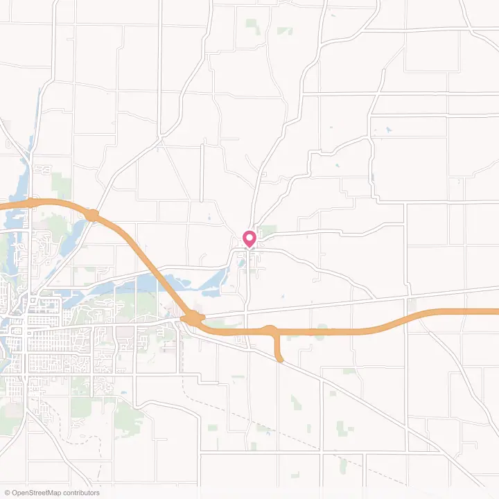 Map of the flower delivery area in New Paris, Ohio