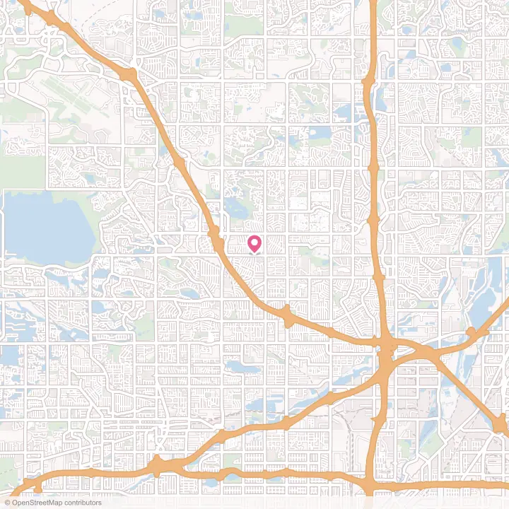 Map of the flower delivery area in Shaw Heights, Colorado