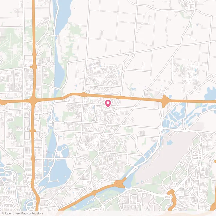 Map of the flower delivery area in Huber Heights, Ohio