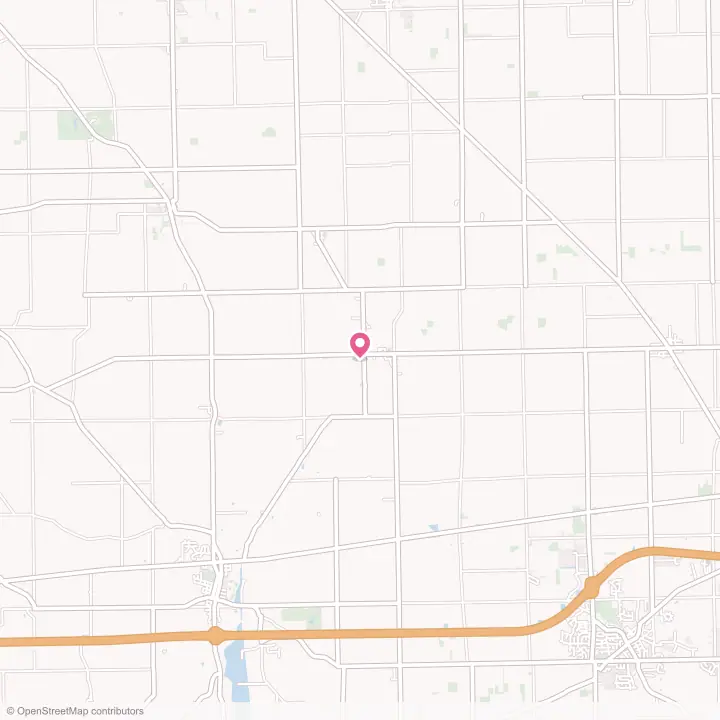 Map of the flower delivery area in Verona, Ohio