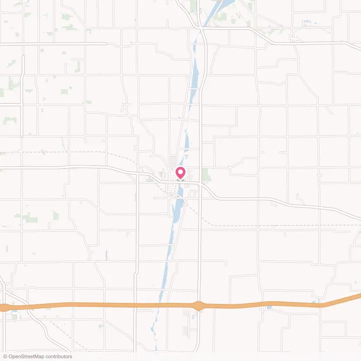 Map of the flower delivery area in Hagerstown, Indiana