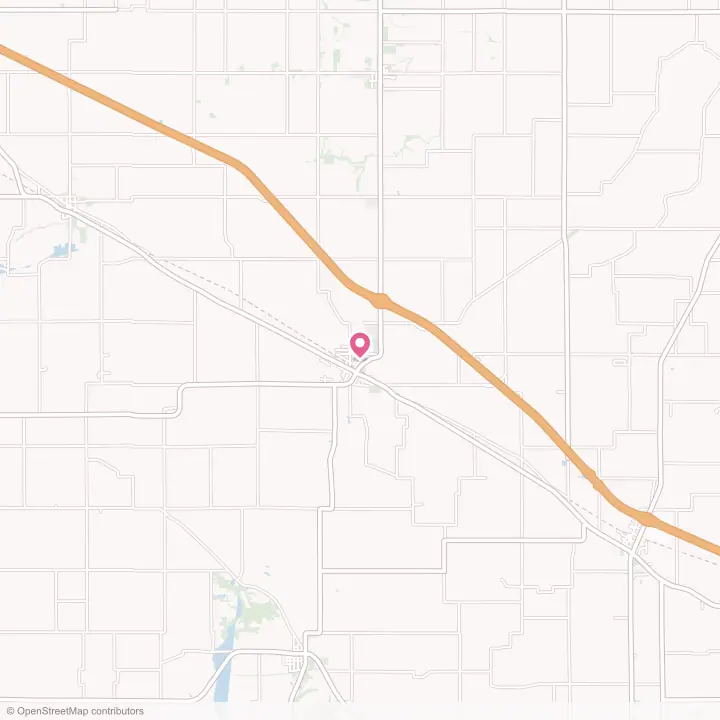 Map of the flower delivery area in Jamestown, Indiana