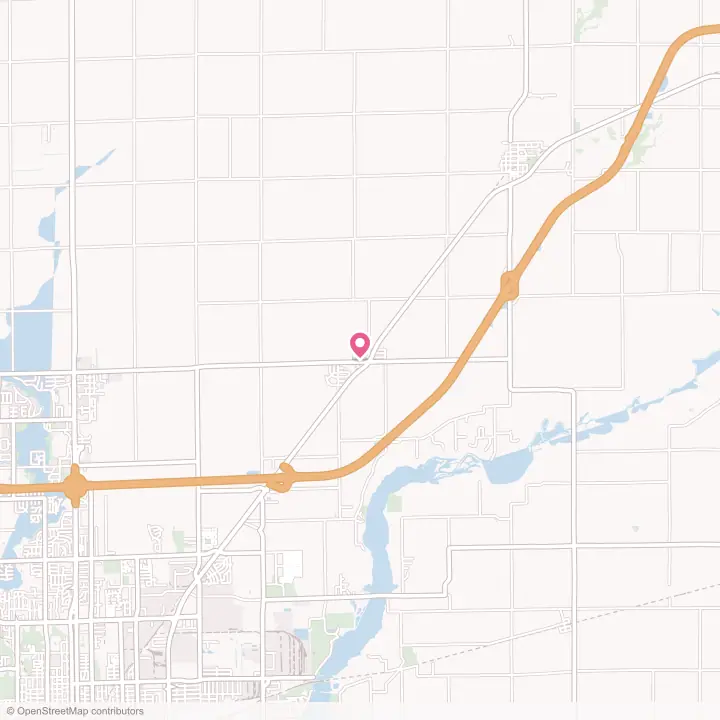Map of the flower delivery area in Oreana, Illinois