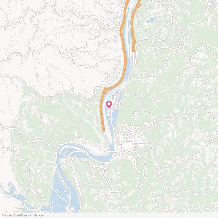 Map of the flower delivery area in Glen Dale, West Virginia