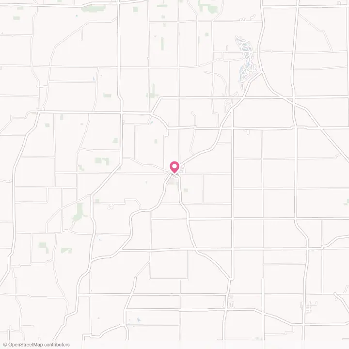 Map of the flower delivery area in New Madison, Ohio