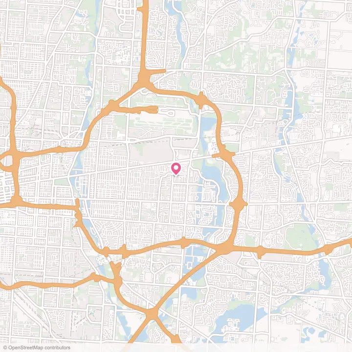 Map of the flower delivery area in Whitehall, Ohio