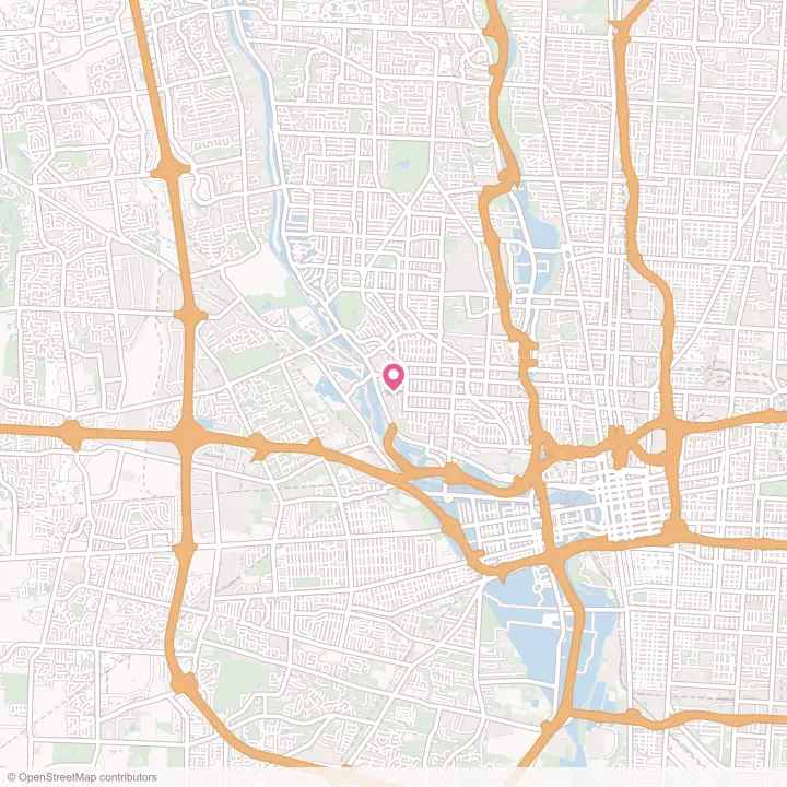 Map of the flower delivery area in Marble Cliff, Ohio