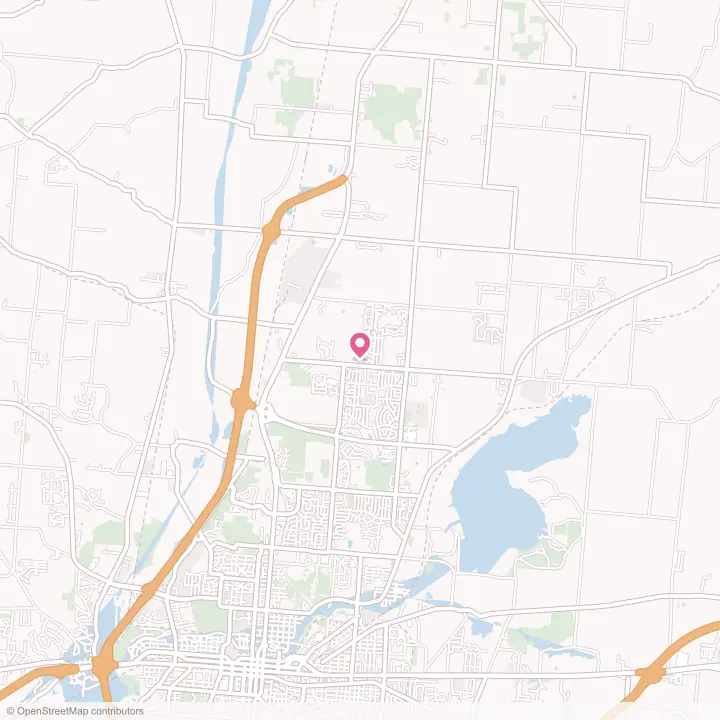 Map of the flower delivery area in Northridge, Ohio