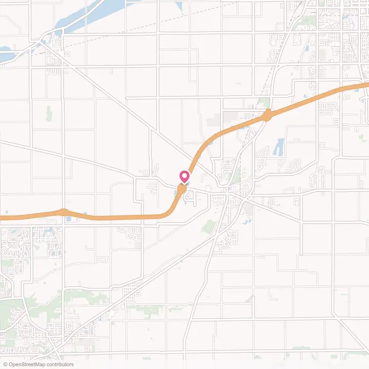 Map of the flower delivery area in Pendleton, Indiana