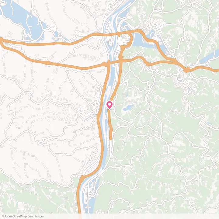 Map of the flower delivery area in Benwood, West Virginia