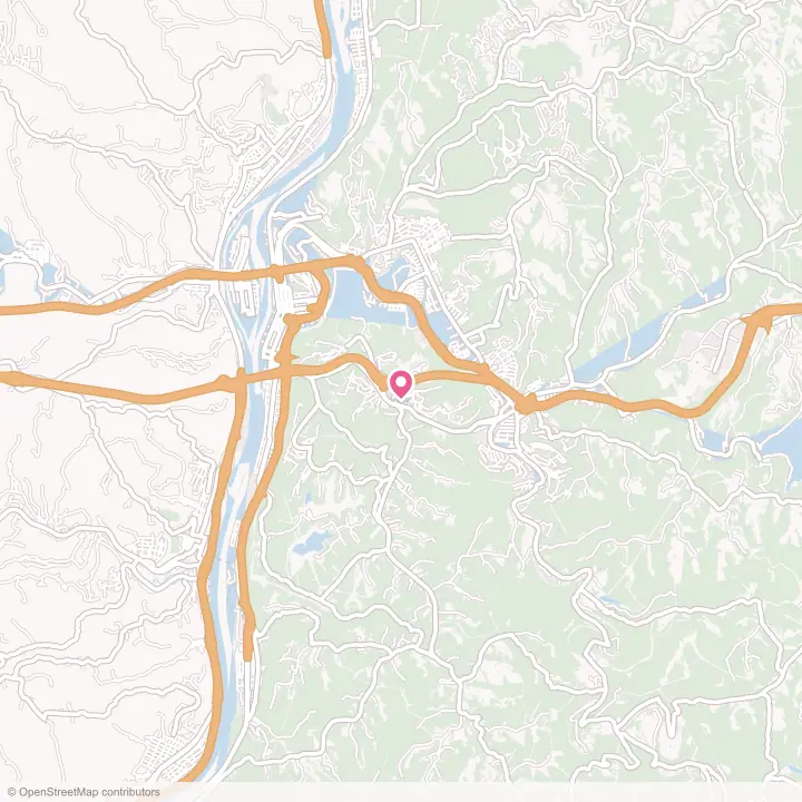 Map of the flower delivery area in Bethlehem, West Virginia