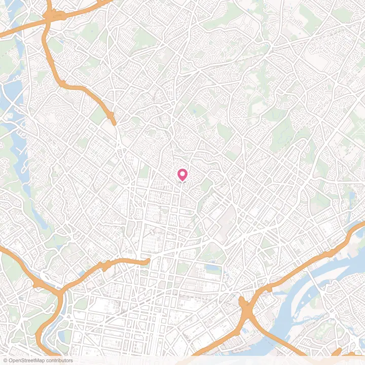 Map of the flower delivery area in Oak Lane, Pennsylvania