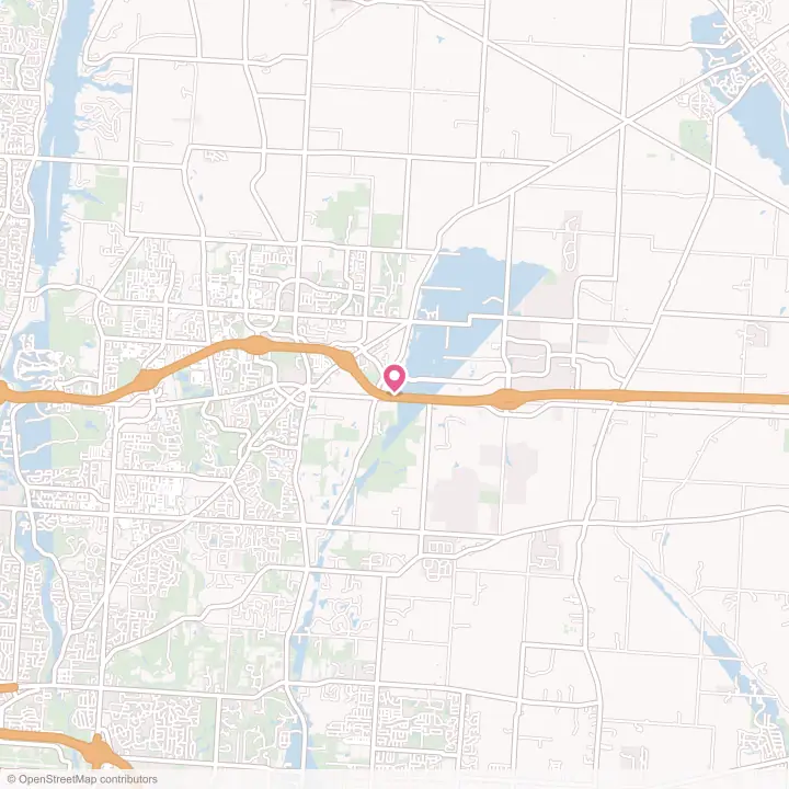 Map of the flower delivery area in New Albany, Ohio