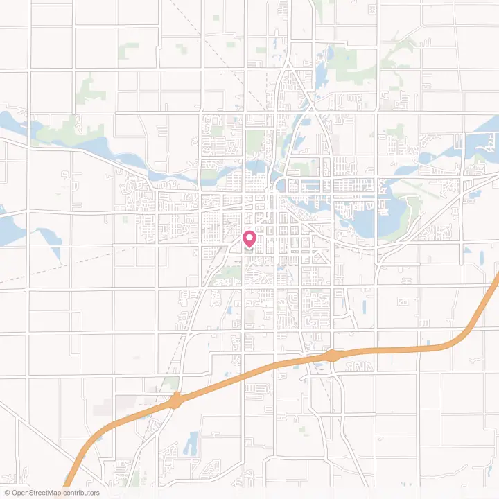 Map of the flower delivery area in Anderson, Indiana