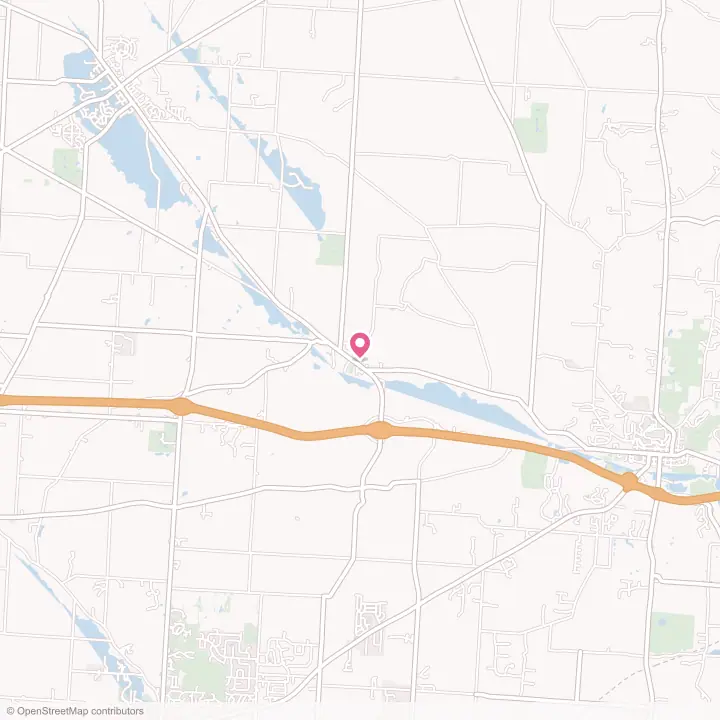 Map of the flower delivery area in Alexandria, Ohio