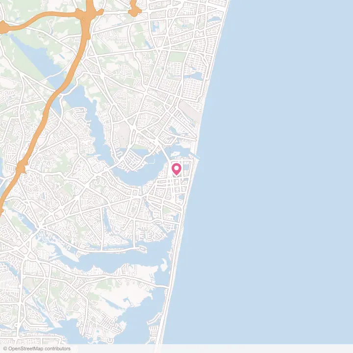 Map of the flower delivery area in Point Pleasant Beach, New Jersey