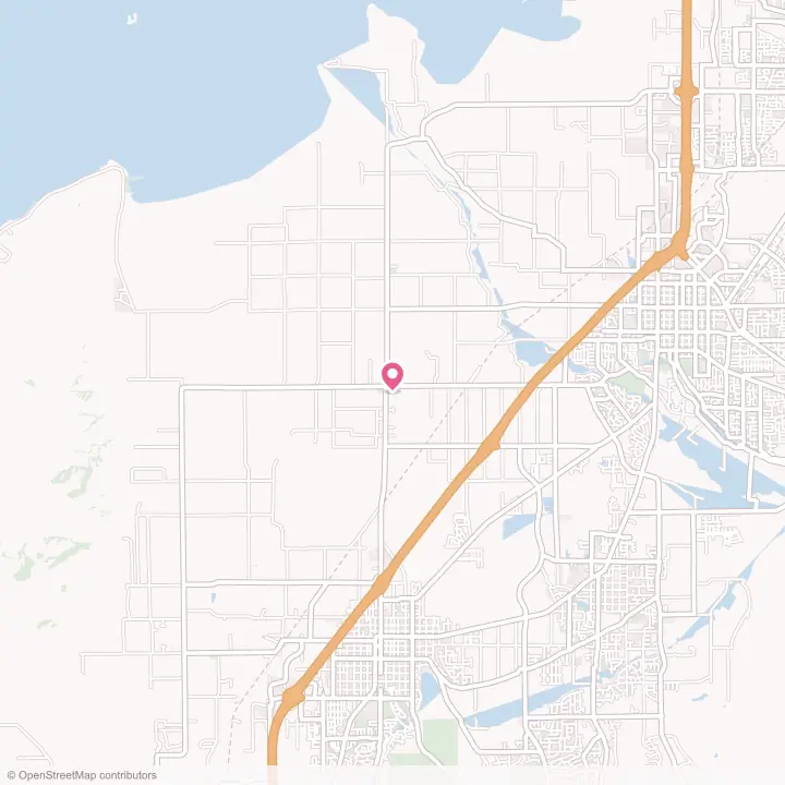 Map of the flower delivery area in Benjamin, Utah