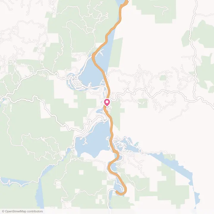 Map of the flower delivery area in Garberville, California