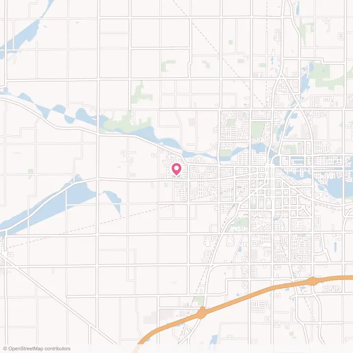 Map of the flower delivery area in Edgewood, Indiana