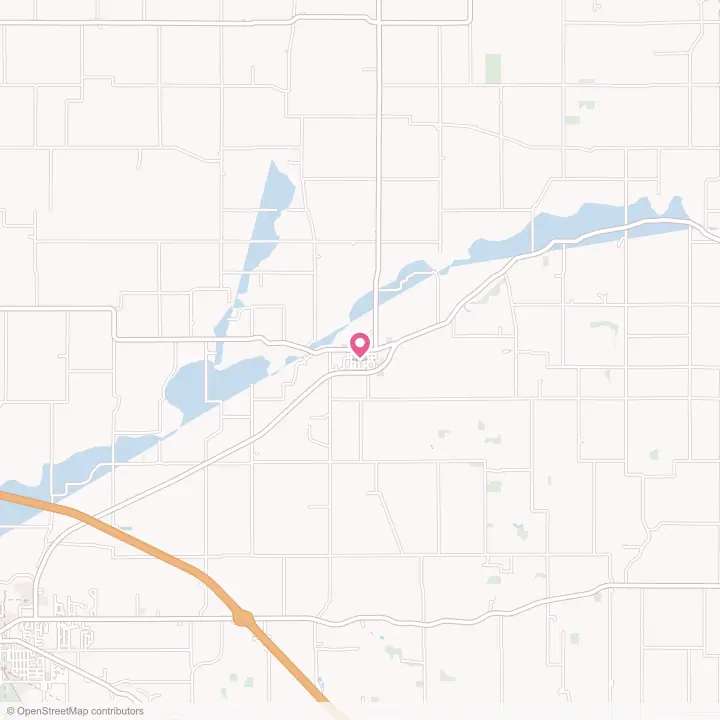 Map of the flower delivery area in Darlington, Indiana