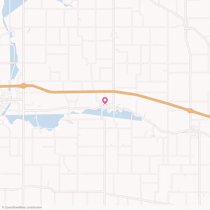 Map of the flower delivery area in Hillsboro, Indiana