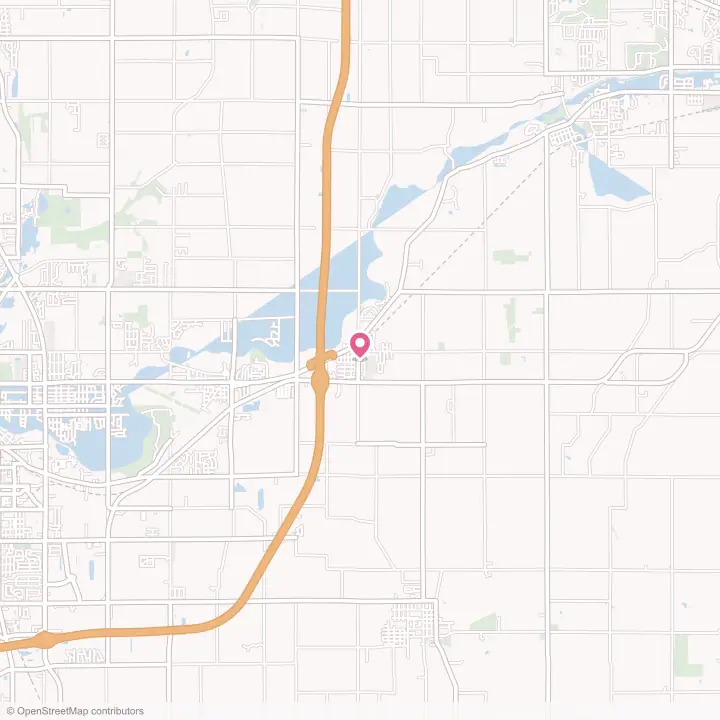 Map of the flower delivery area in Daleville, Indiana