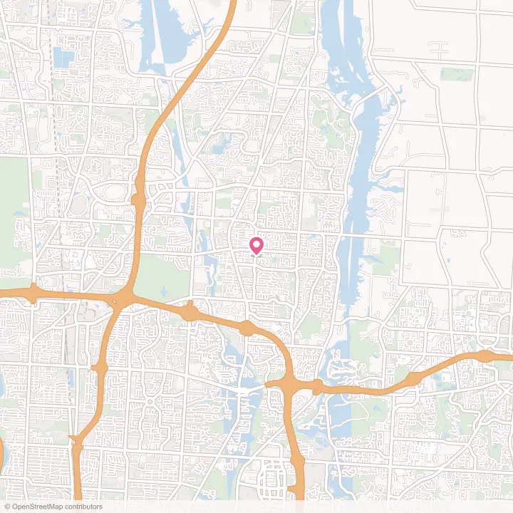 Map of the flower delivery area in Westerville, Ohio