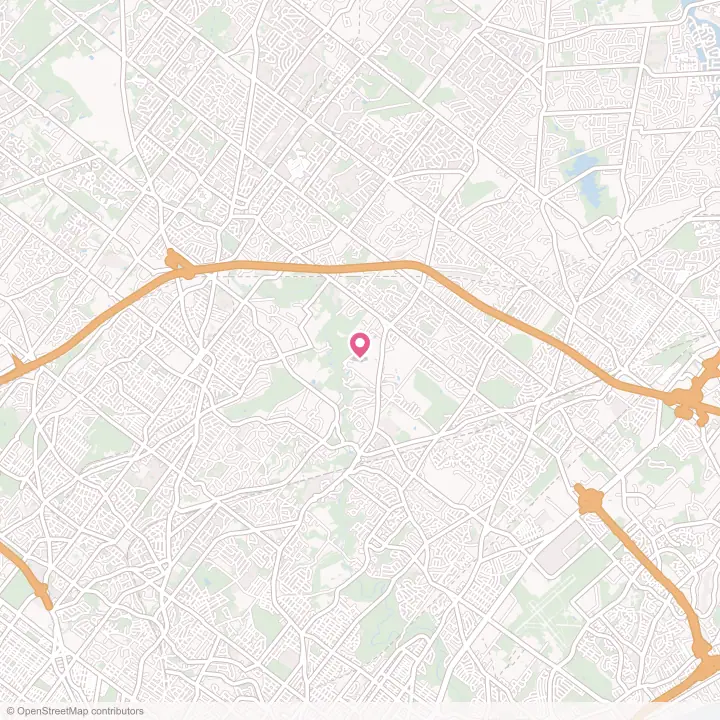 Map of the flower delivery area in Bryn Athyn, Pennsylvania