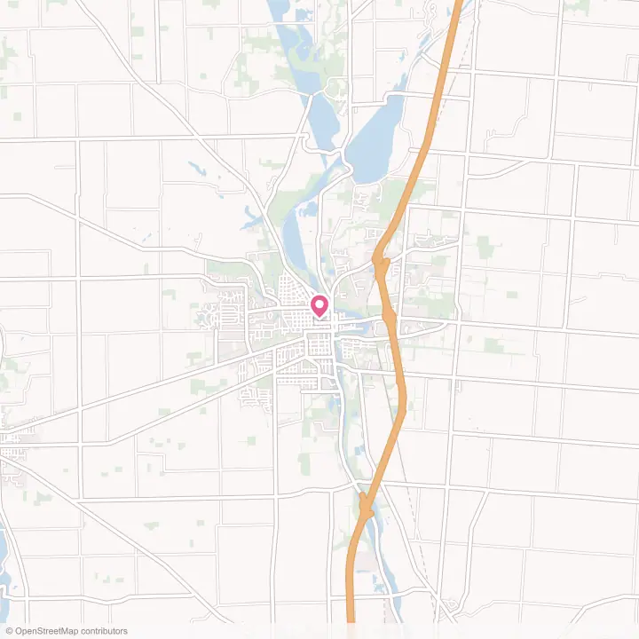 Map of the flower delivery area in Piqua, Ohio
