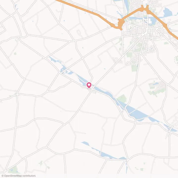 Map of the flower delivery area in Milford Center, Ohio