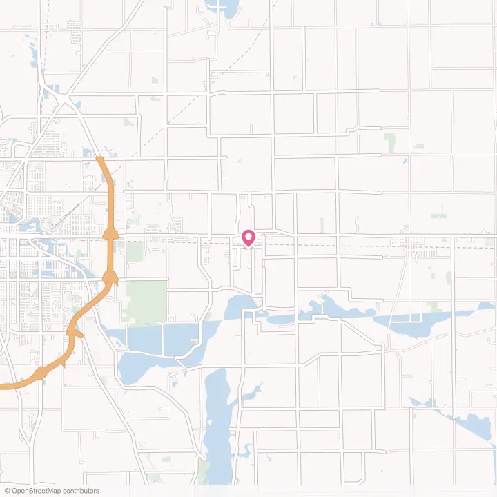 Map of the flower delivery area in Selma, Indiana