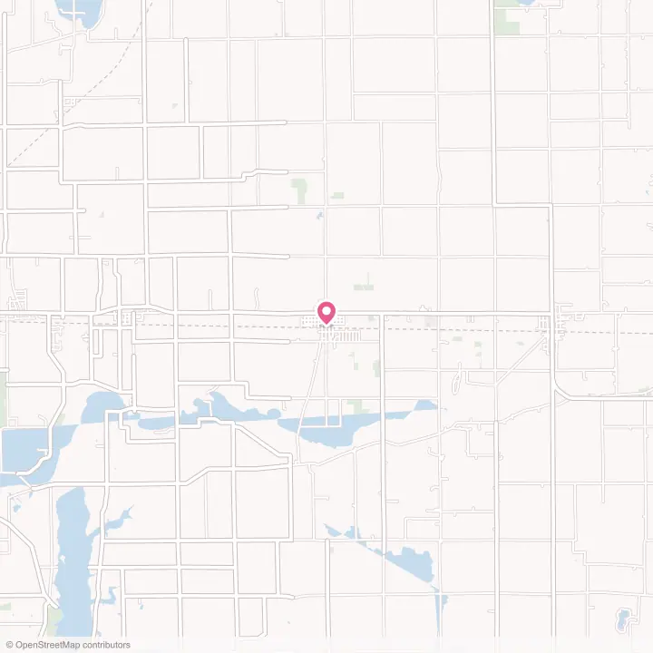 Map of the flower delivery area in Parker City, Indiana